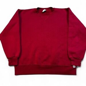 Vintage Russell Athletic 90s‎ made in USA red crewneck sweatshirt size medium